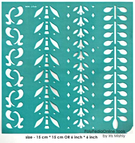 leaves border adhesive stencil