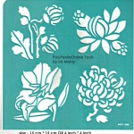 4 flowers adhesive stencil