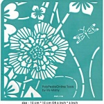 large flower butterfly adhesive stencil