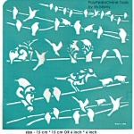 bird on wire adhesive stencil