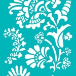 adhesive stencil flowers