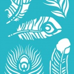 adhesive stencil feather