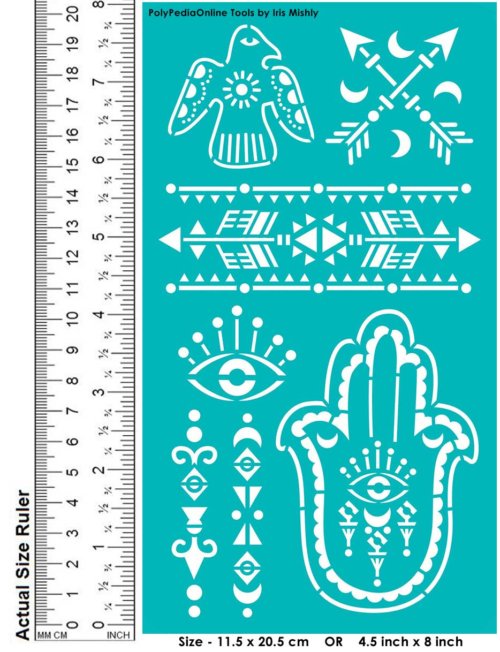 hamsa adhesive stencil