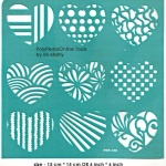 hearts adhesive stencil