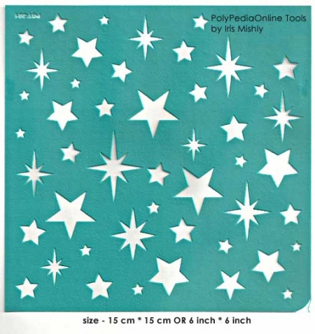 4th july stars adhesive stencil