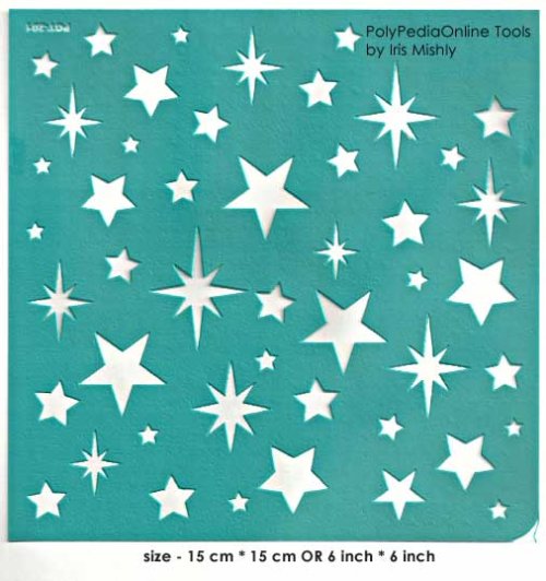 4th july stars adhesive stencil