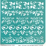 leaves border adhesive stencil