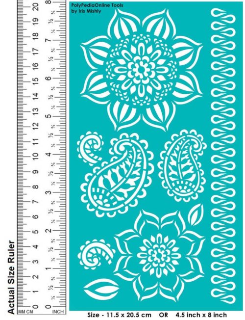 mandala flower adhesive stencil