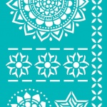 adhesive stencil mandala