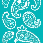 adhesive stencil paisley