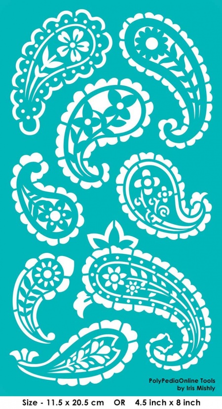 adhesive stencil paisley