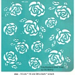 rose background adhesive stencil
