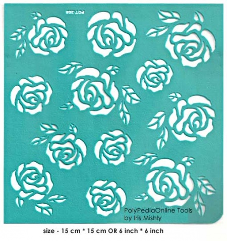 rose background adhesive stencil