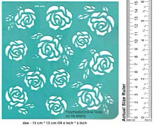 roses background stencil