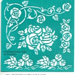 adhesive stencil for polymer clay, paper, metal, wood, scrap booking