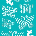 adhesive stencil butterflies