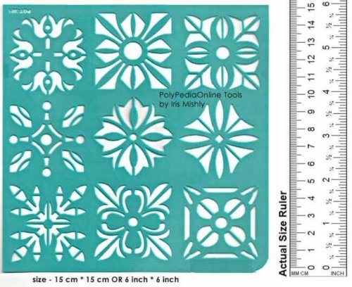 squares pattern stencil