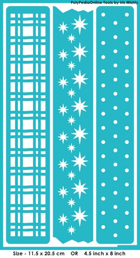 squares adhesive stencil