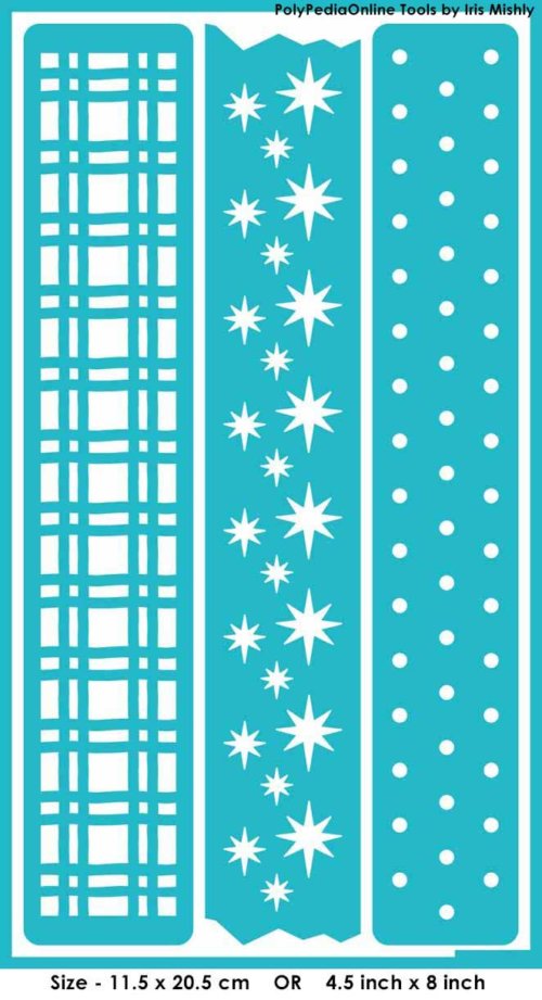 squares adhesive stencil