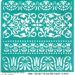 swirl border stencil