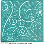 flower dots adhesive stencil