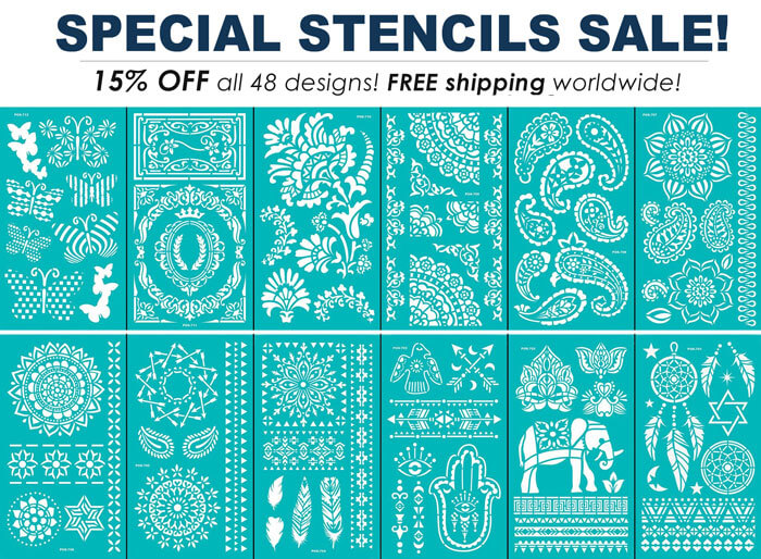 self adhesive stencils