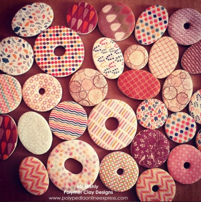 polymer clay beads tutorial transfer pattern paper