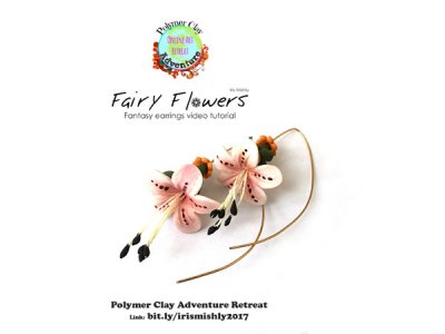 polymer clay flower tutorial earrings