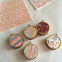 polymer clay image transfer beads