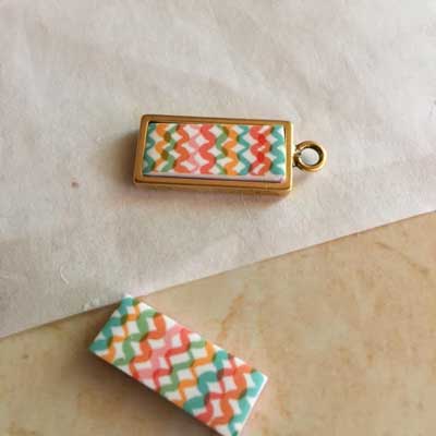polymer clay image transfer beads