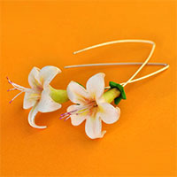 polymer clay flowers earrings