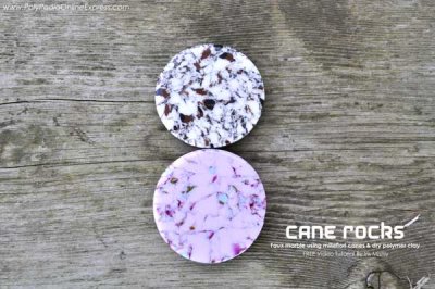 marble polymer clay cane