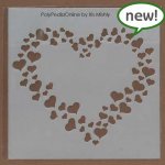 hearts stencil wall decoration diy