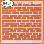 brick wall stencil decoration template diy pattern