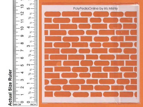 brick wall stencil decoration template diy pattern