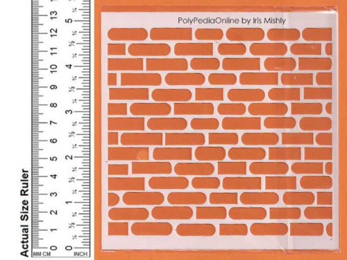 brick wall stencil decoration template diy pattern