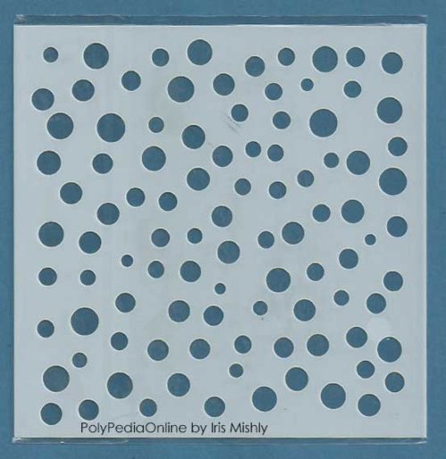 dots circle round stencil wall decoration pattern