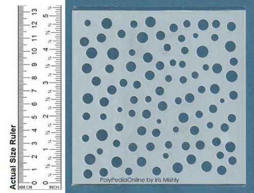 dots circle round stencil wall decoration pattern