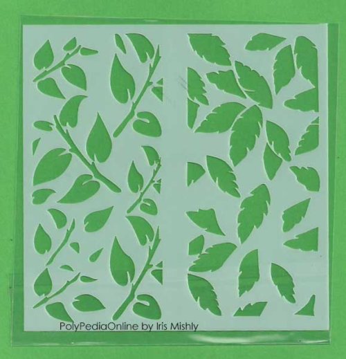 stencil leaves wall decoration DIY