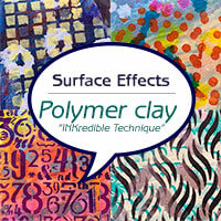 polymer clay tutorial stencil surface effects