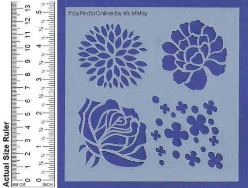 roses stencil wall decoration template pattern diy