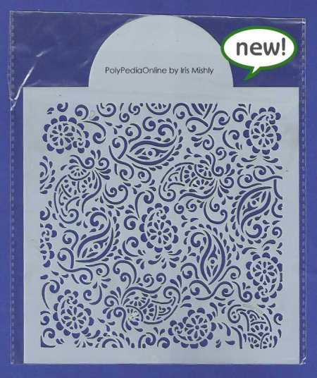 paisley stencil pattern wall decor diy