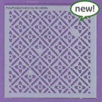 square flower stencil geometric pattern template