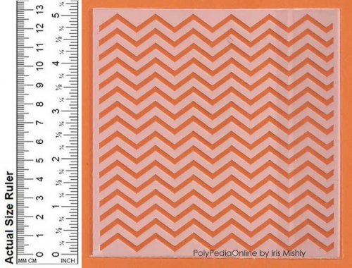 zigzag stencil template wall decor pattern